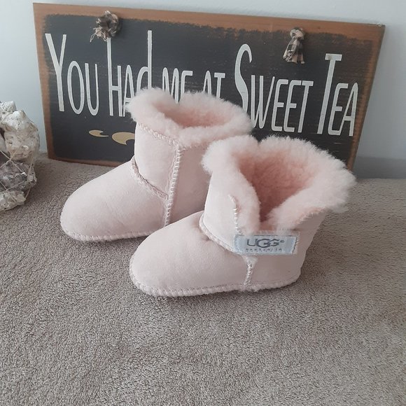 UGG Other - Baby Ugg Pink Sheepskin Booties with Pink Fur Lining Size Small
